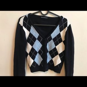 Brandy Melville argyle cardigan